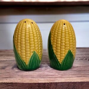 Vintage Japan Ceramic Corn Cob Salt & Pepper Shakers